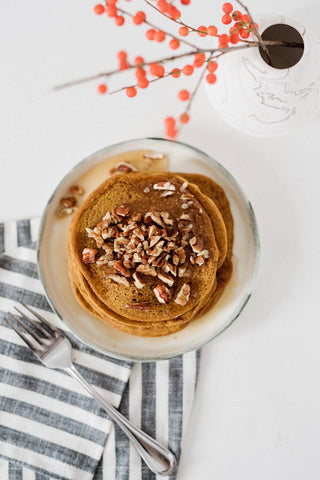 Vegan Yaupon Pumpkin Pancakes - CatSpring Yaupon