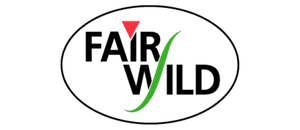 Fair Wild logo with a red triangle and green leaf on a white background